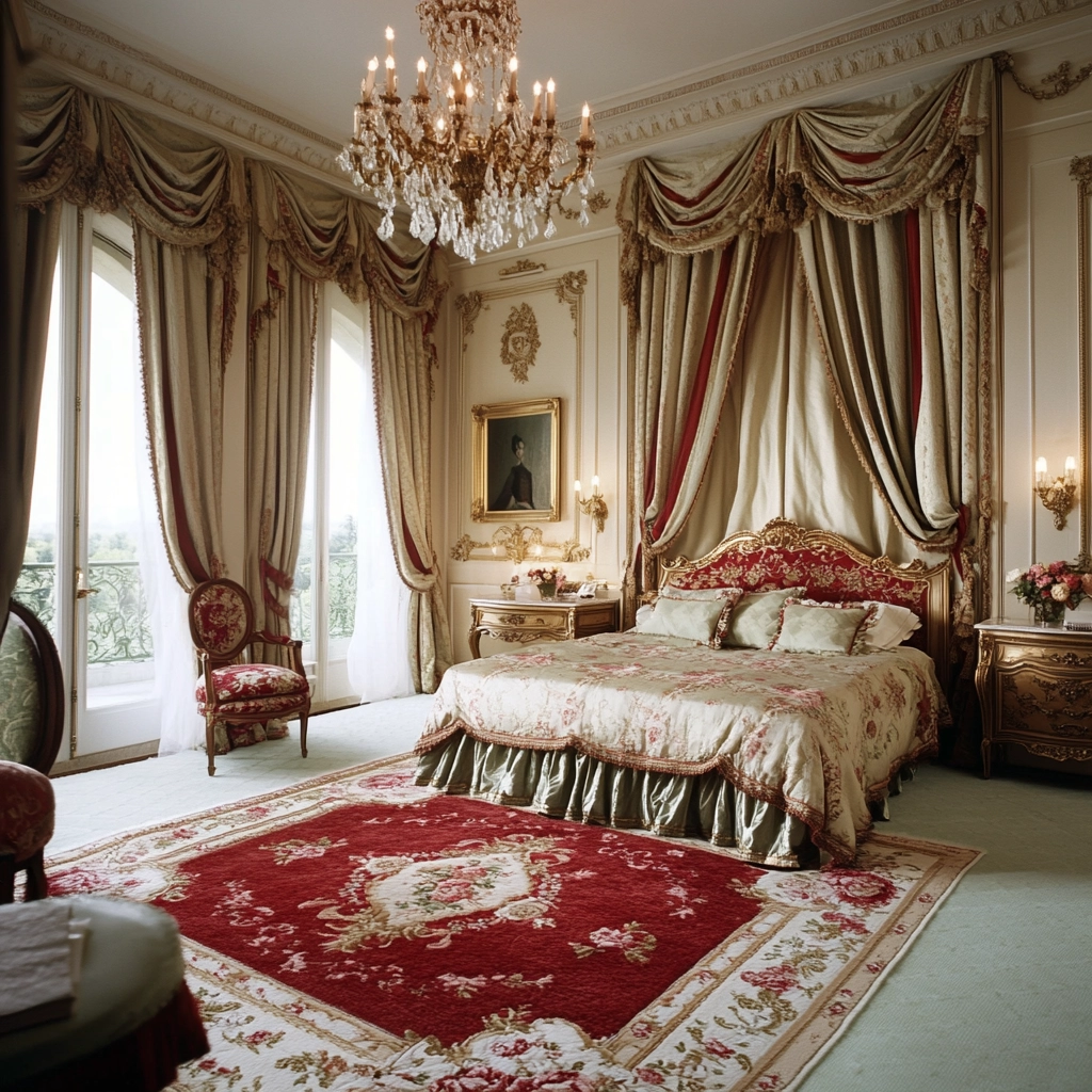 red rug bedroom 17