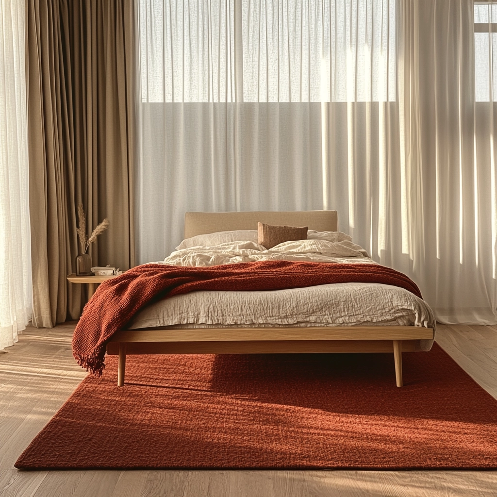 red rug bedroom 2
