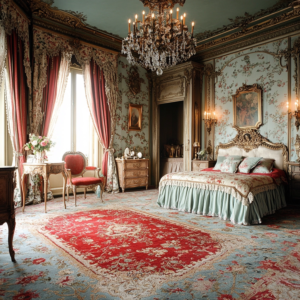 red rug bedroom 20