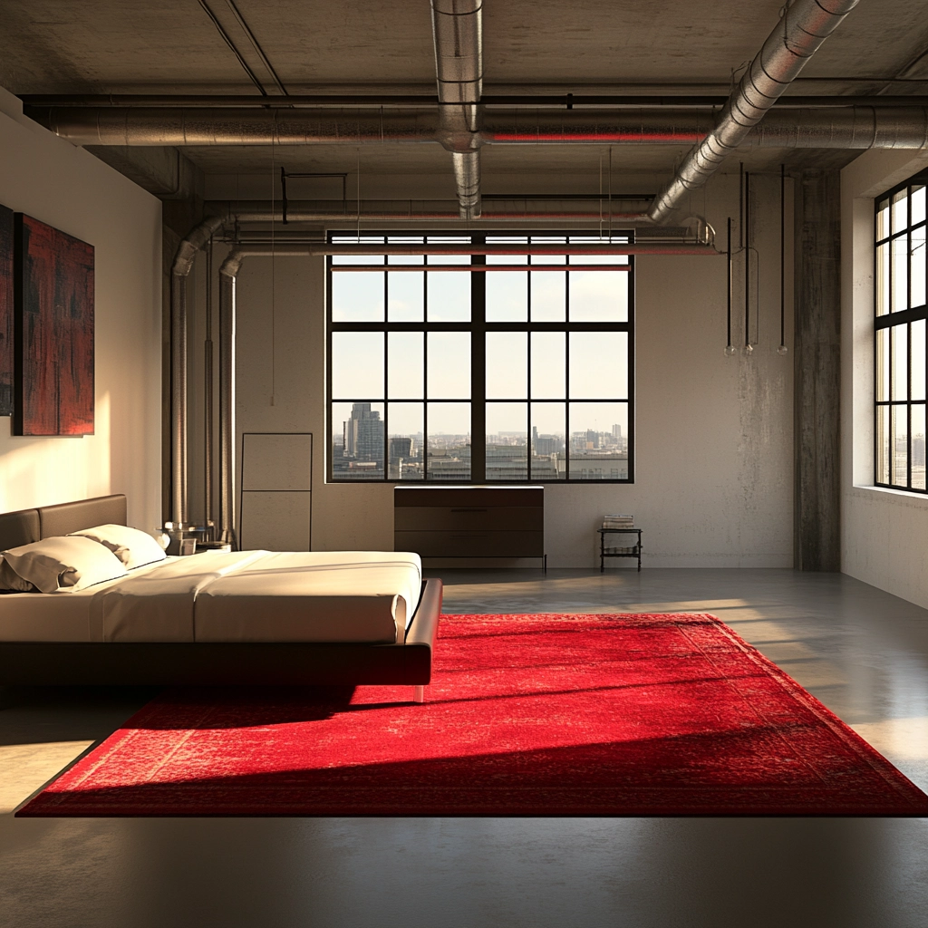 red rug bedroom 24