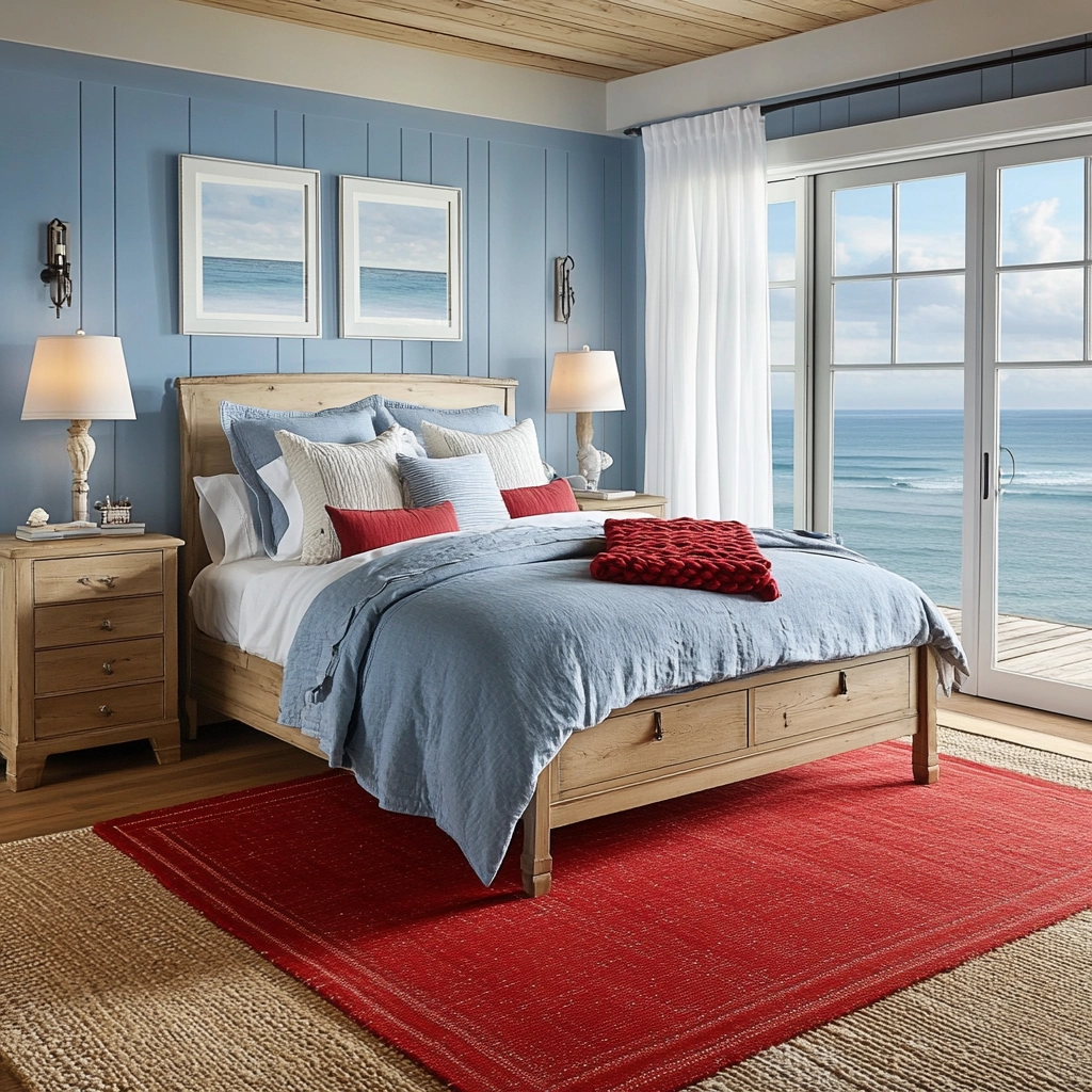 red rug bedroom 54