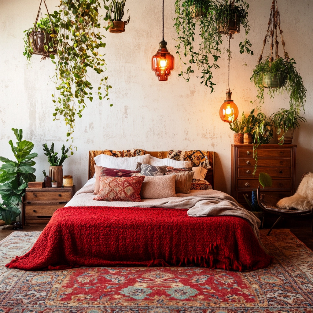 red rug bedroom 6