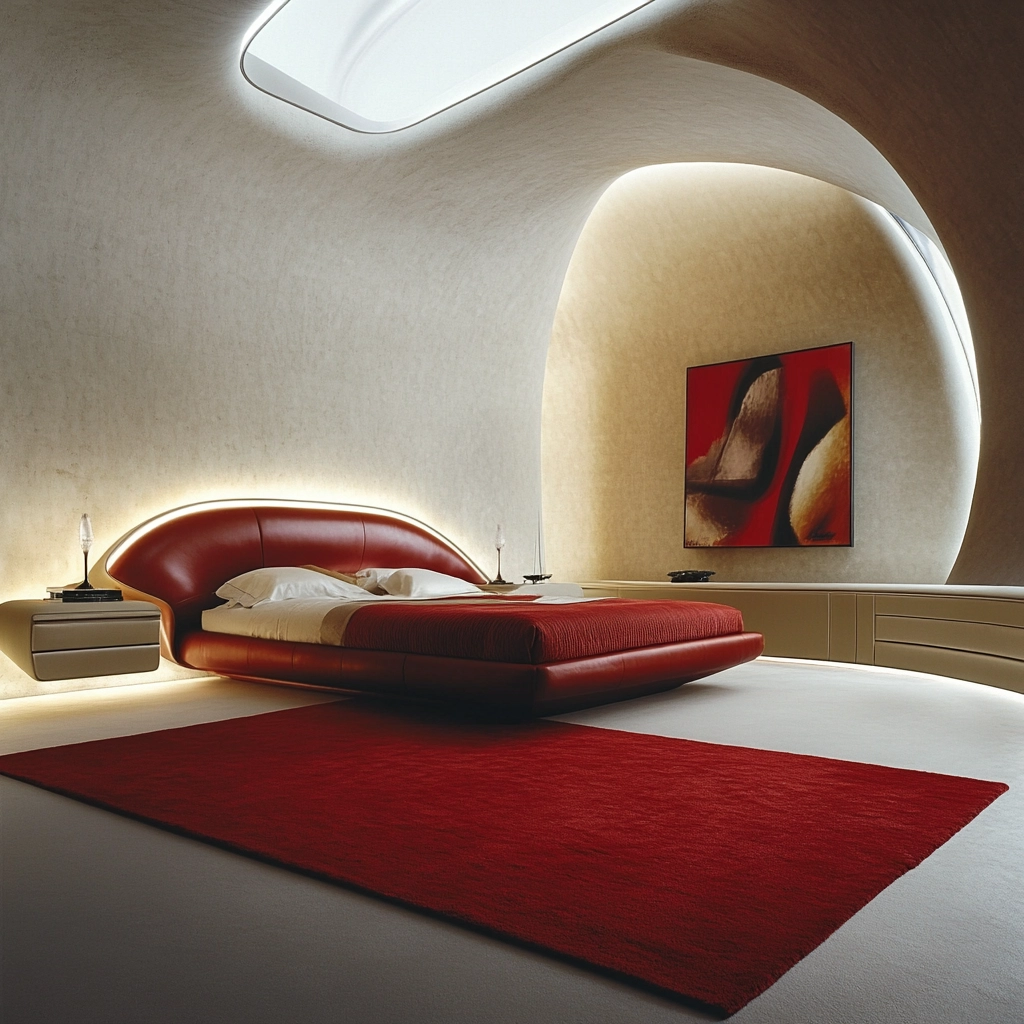 red rug bedroom 9