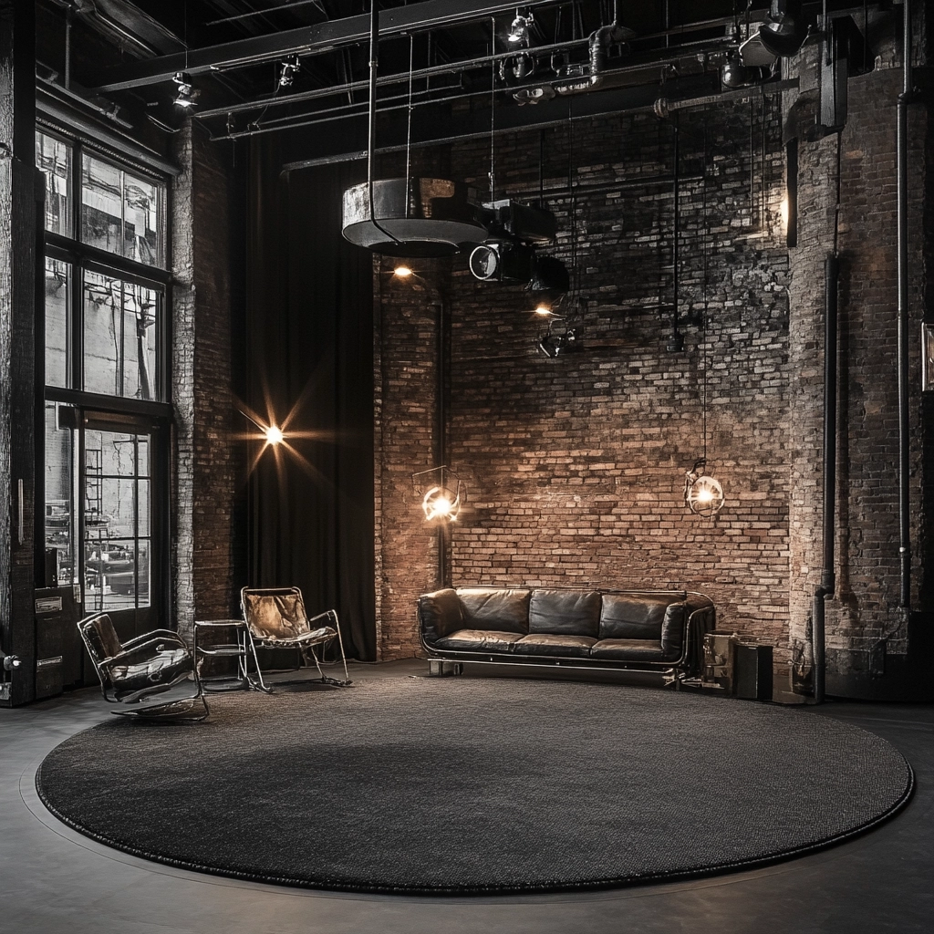 round carpet living room 11