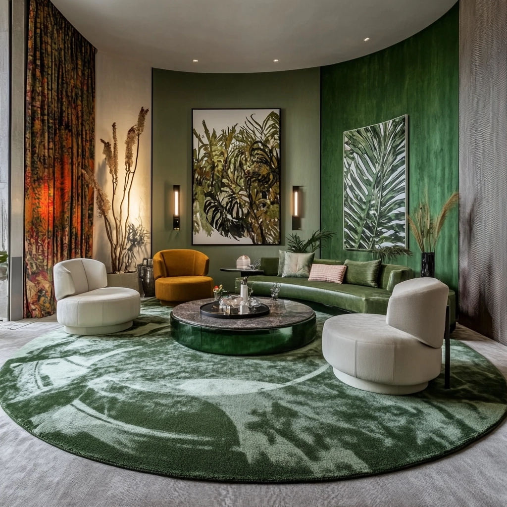 round carpet living room 35