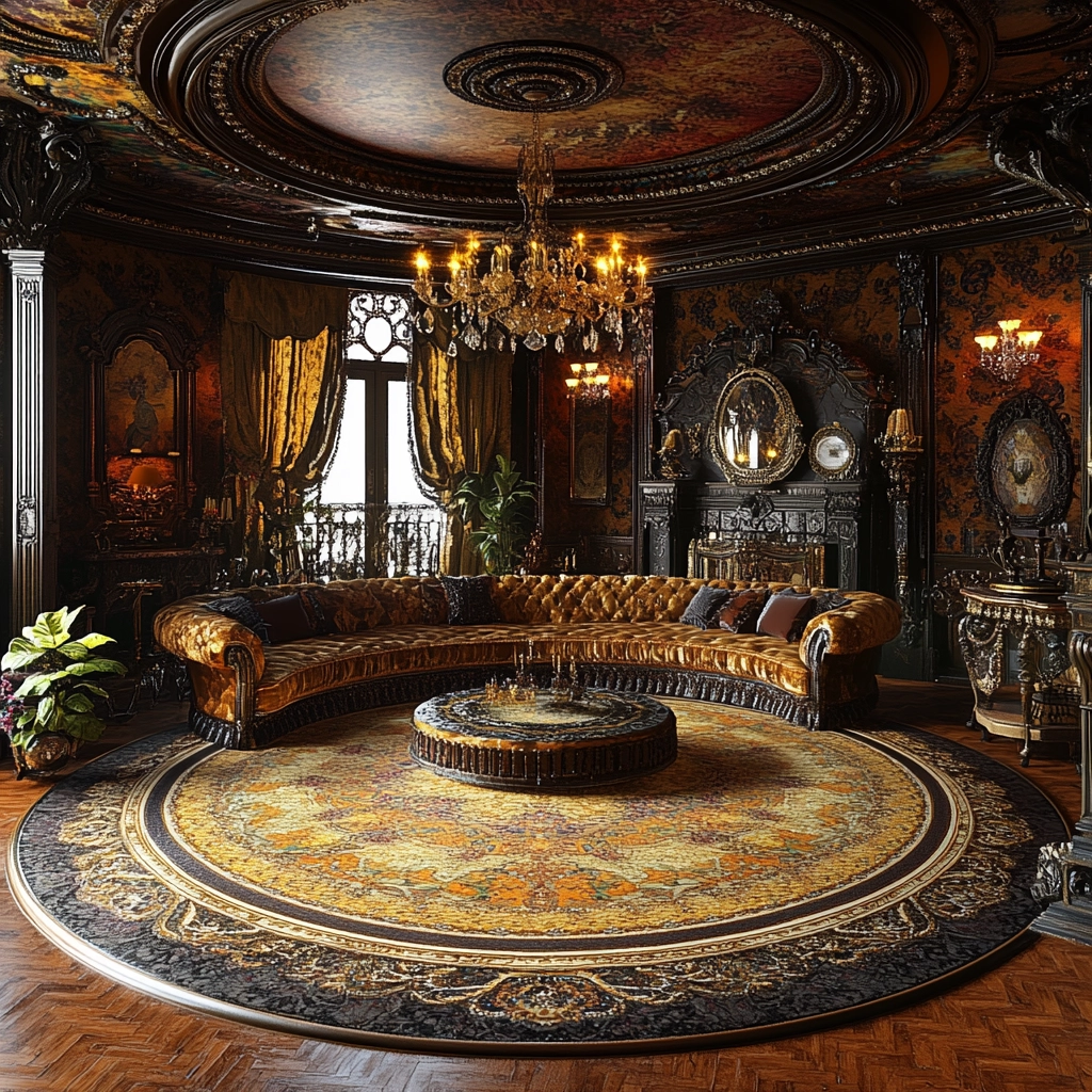 round carpet living room 38