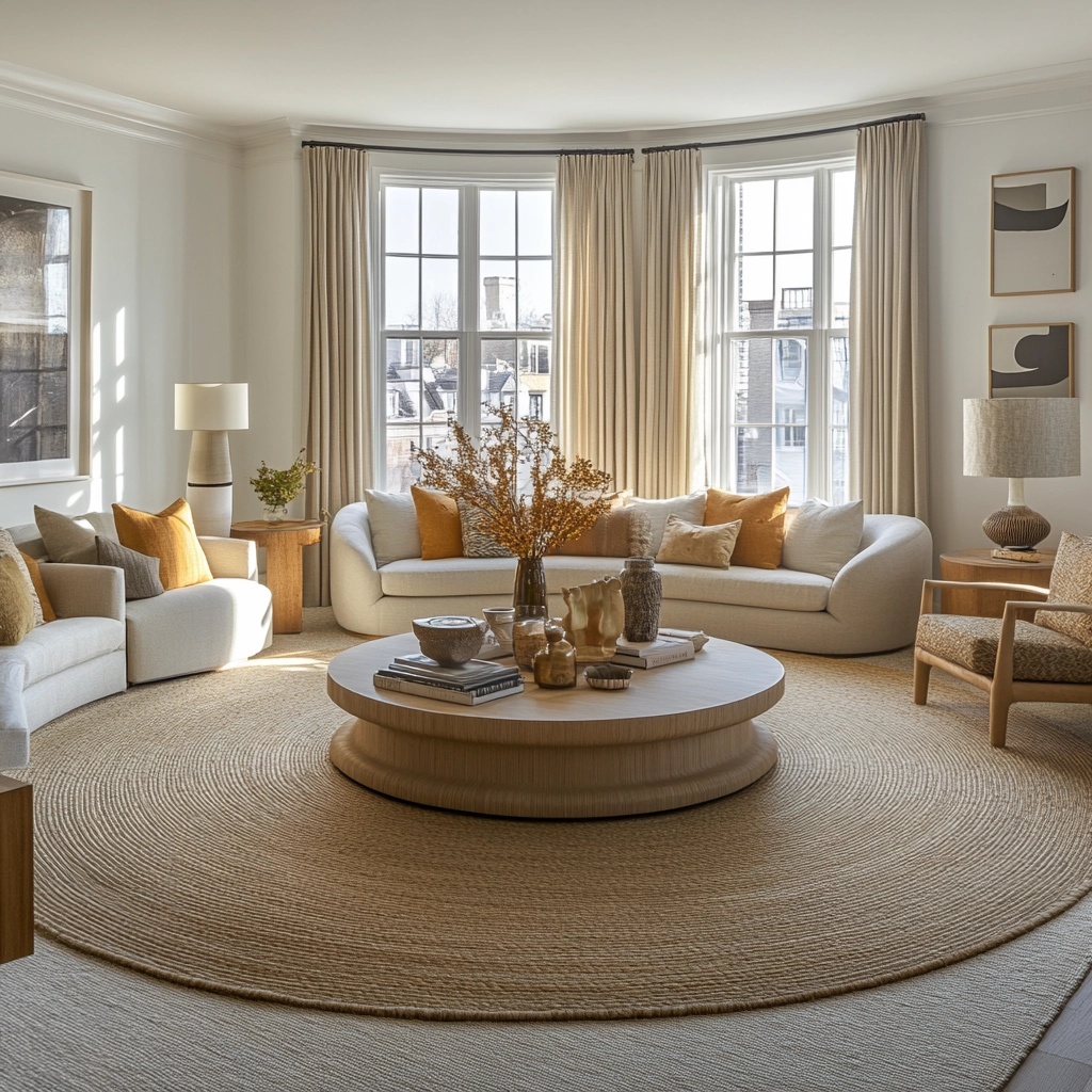 round carpet living room 54