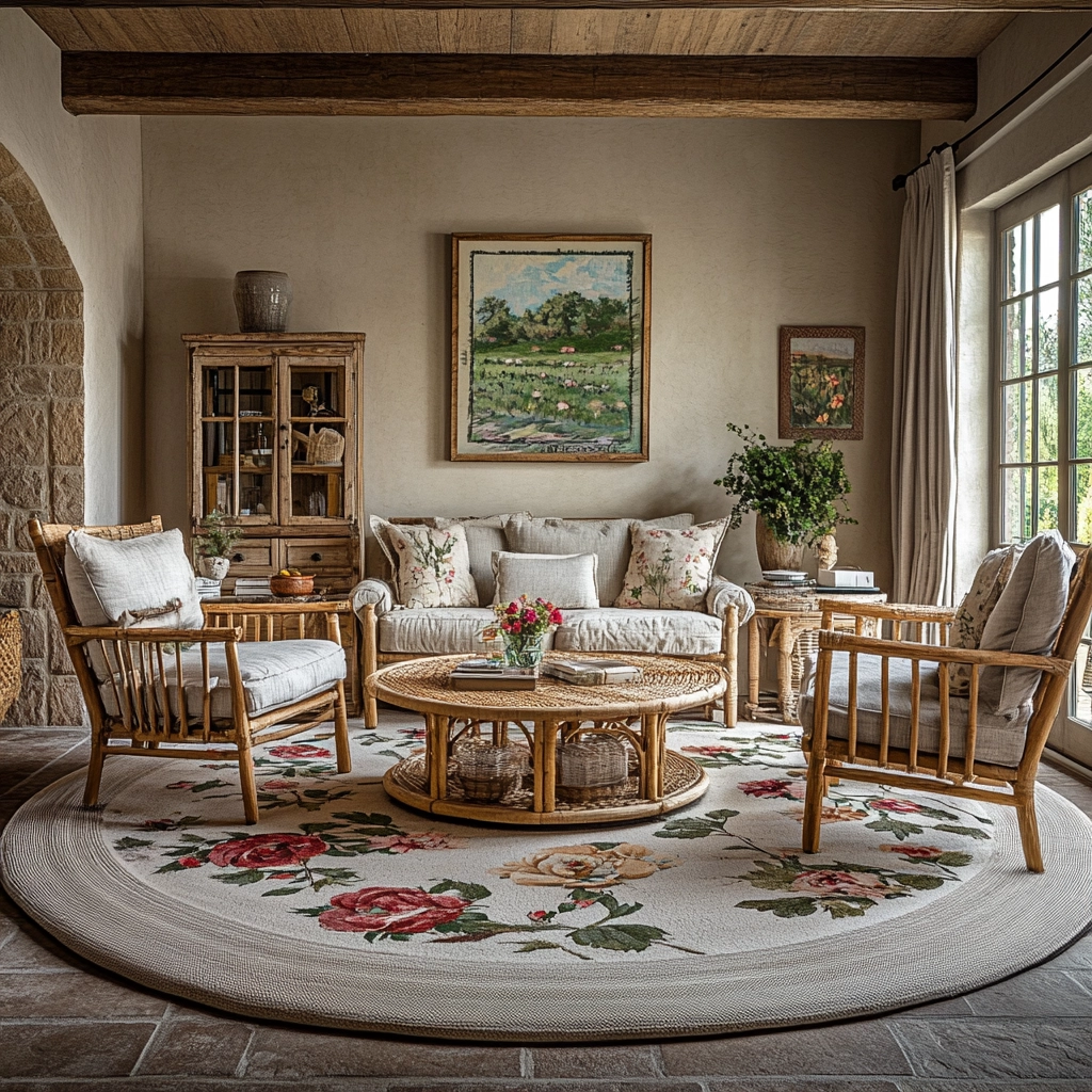 round carpet living room 74