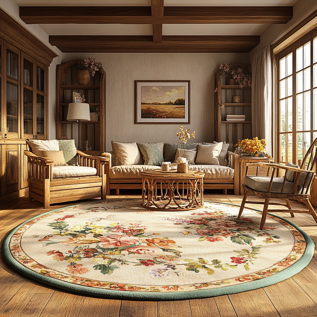 round carpet living room 75