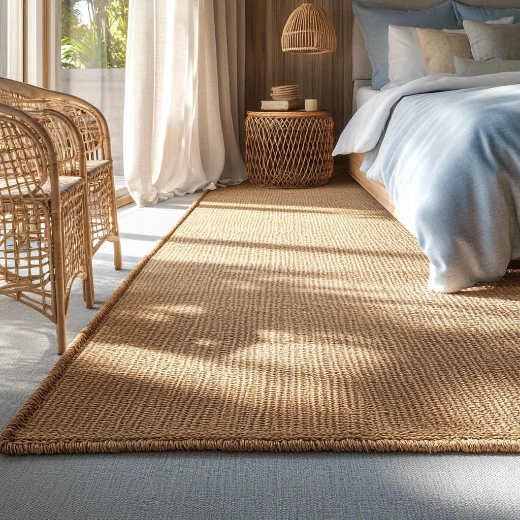 rug in carpeted bedroom 14
