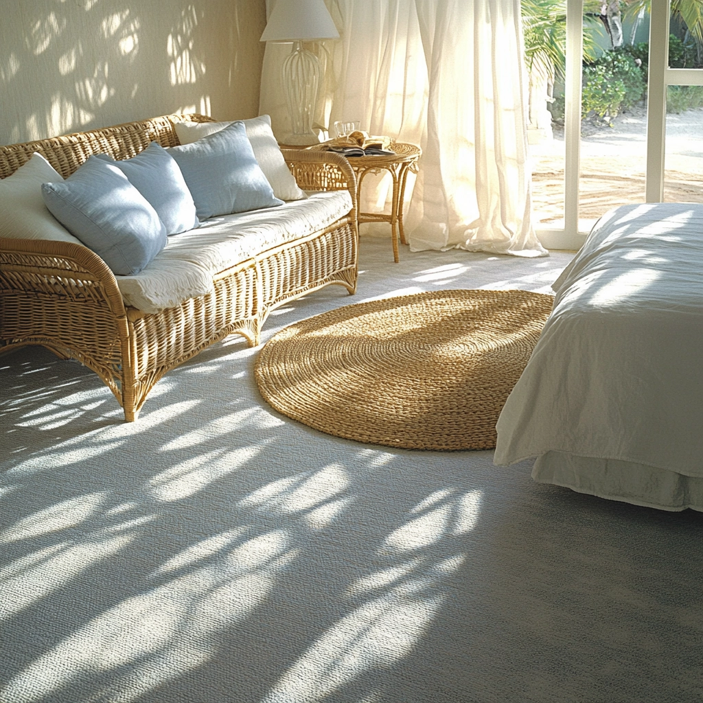 rug in carpeted bedroom 16