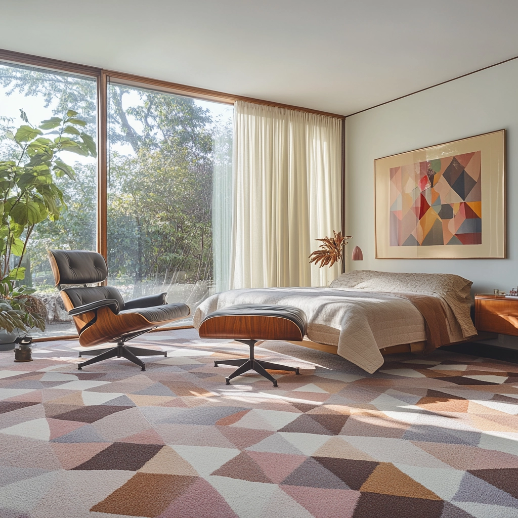 rug in carpeted bedroom 17