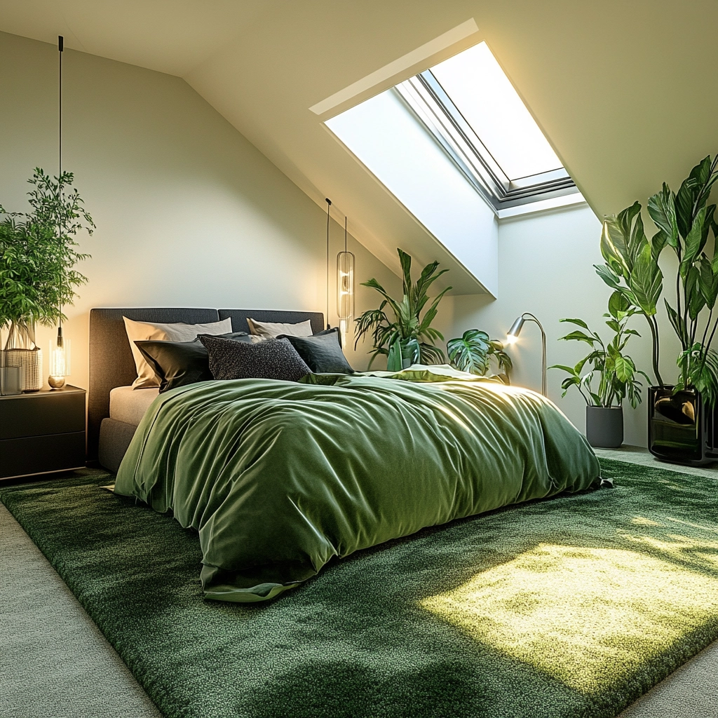 rug in carpeted bedroom 27