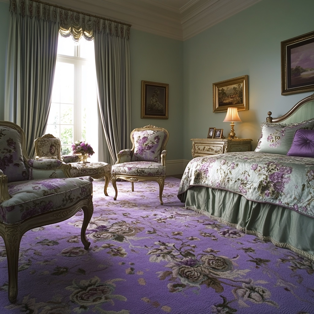 rug in carpeted bedroom 33