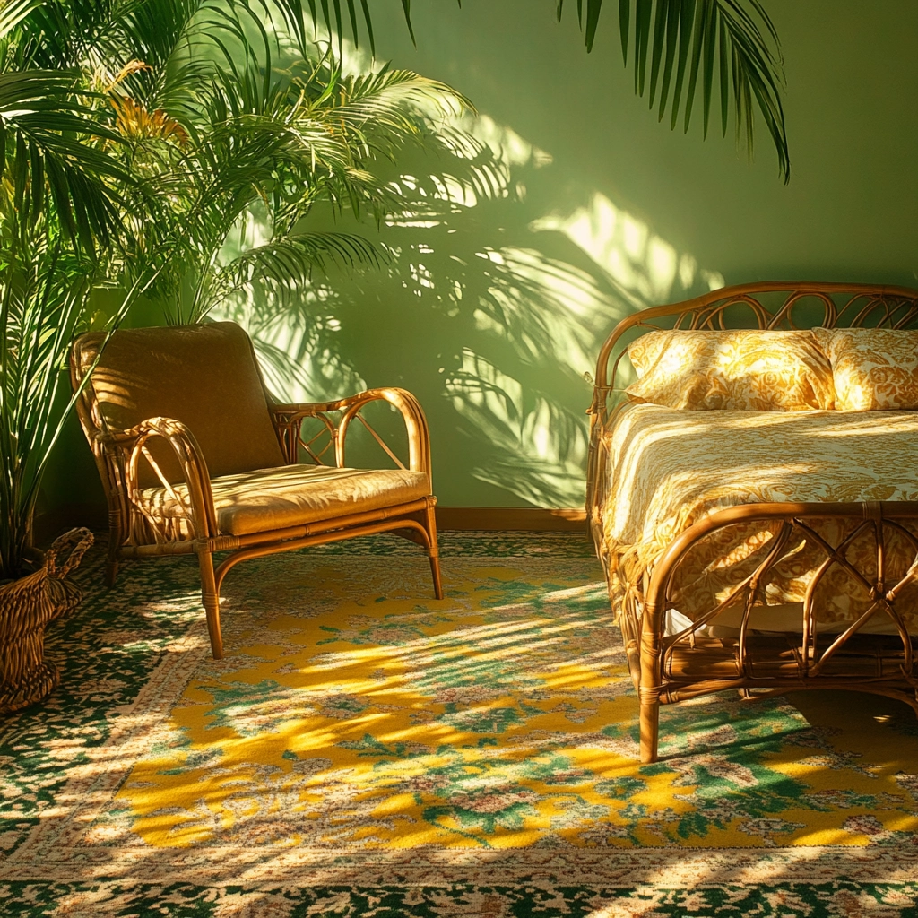 rug in carpeted bedroom 39