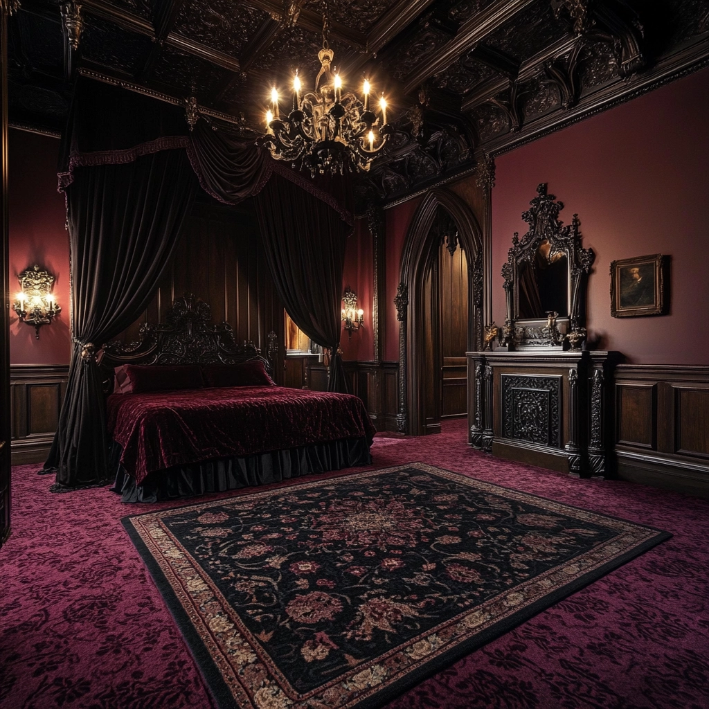 rug in carpeted bedroom 41