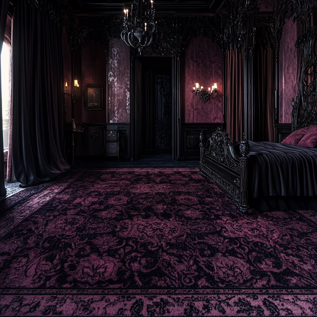 rug in carpeted bedroom 43