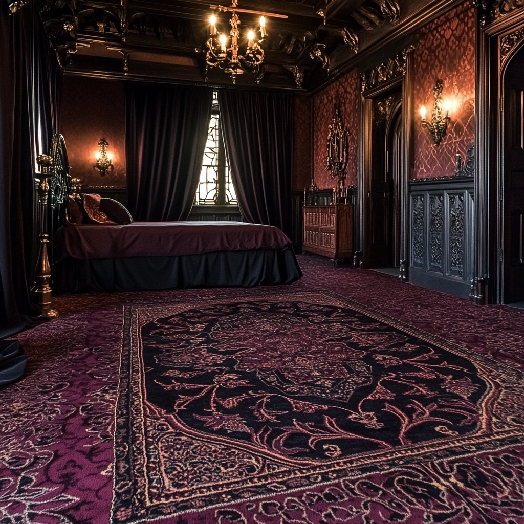 rug in carpeted bedroom 44