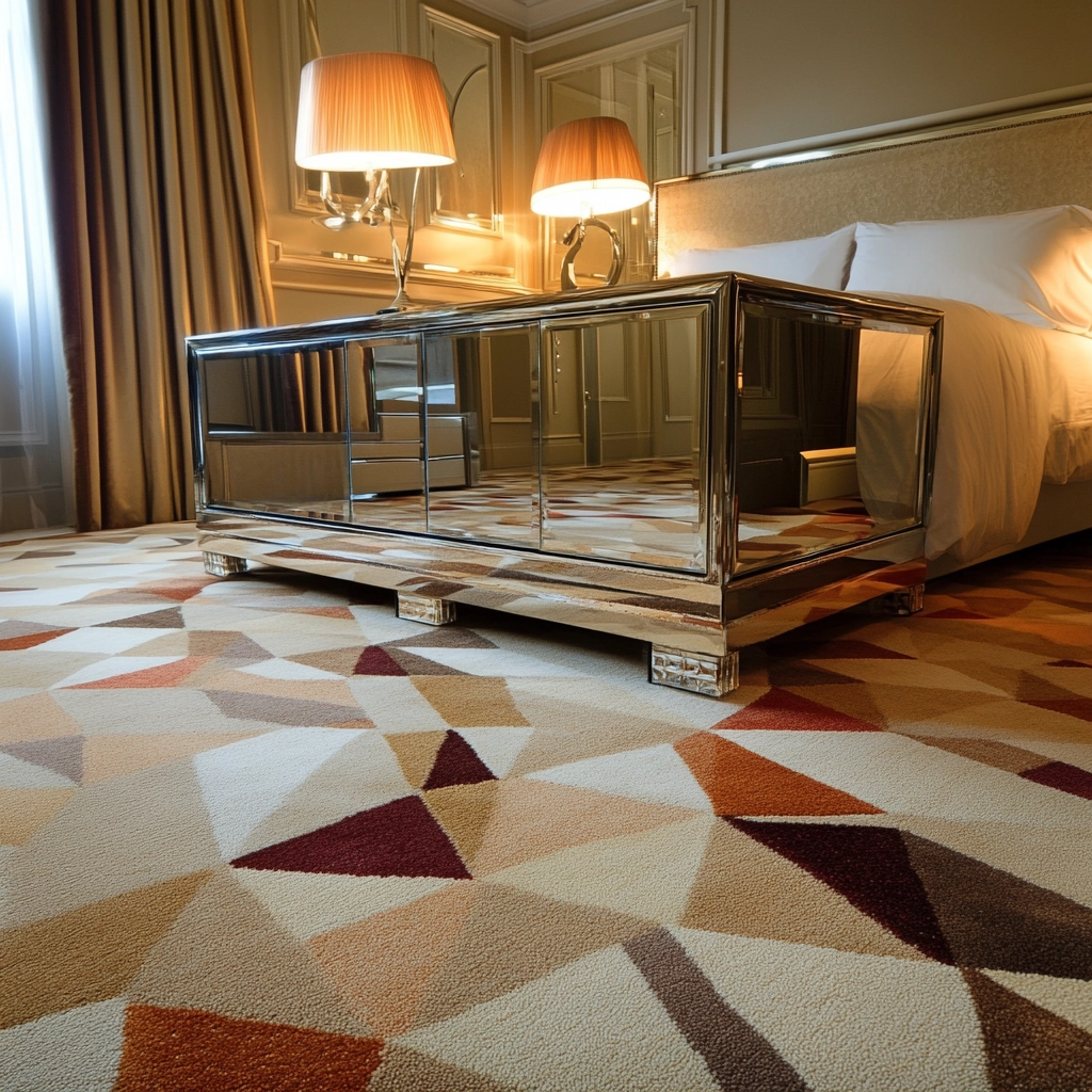 rug in carpeted bedroom 46