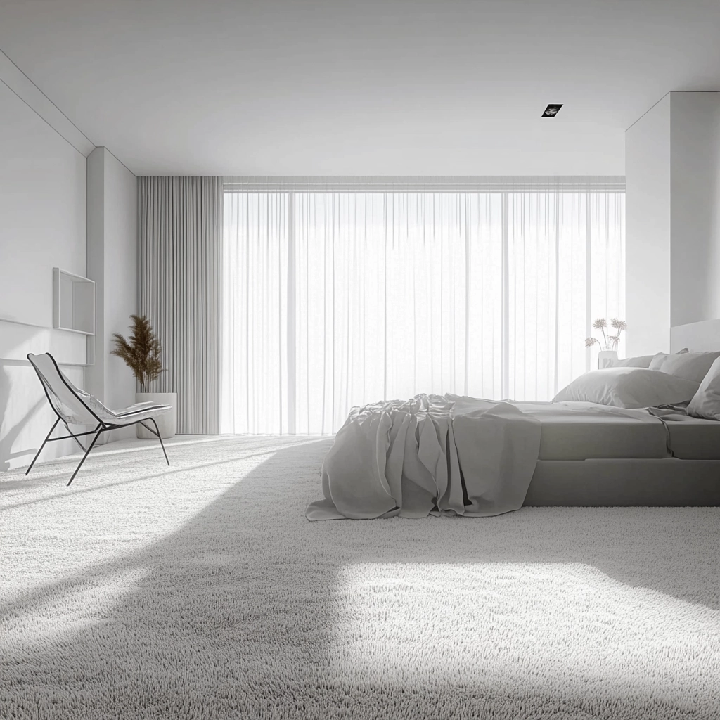 rug in carpeted bedroom 49