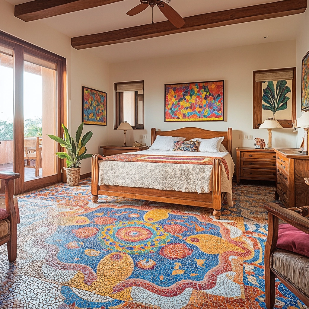 rug in carpeted bedroom 53
