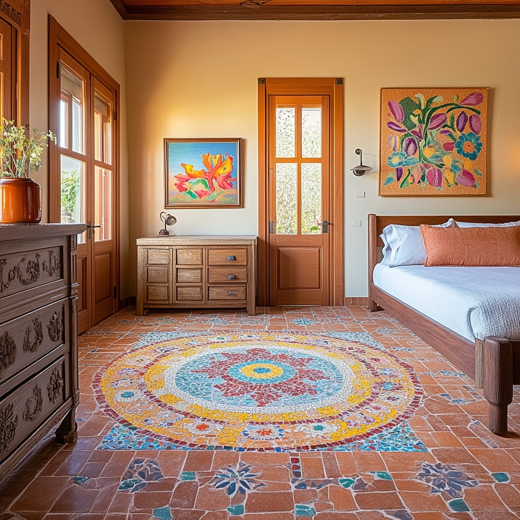 rug in carpeted bedroom 54