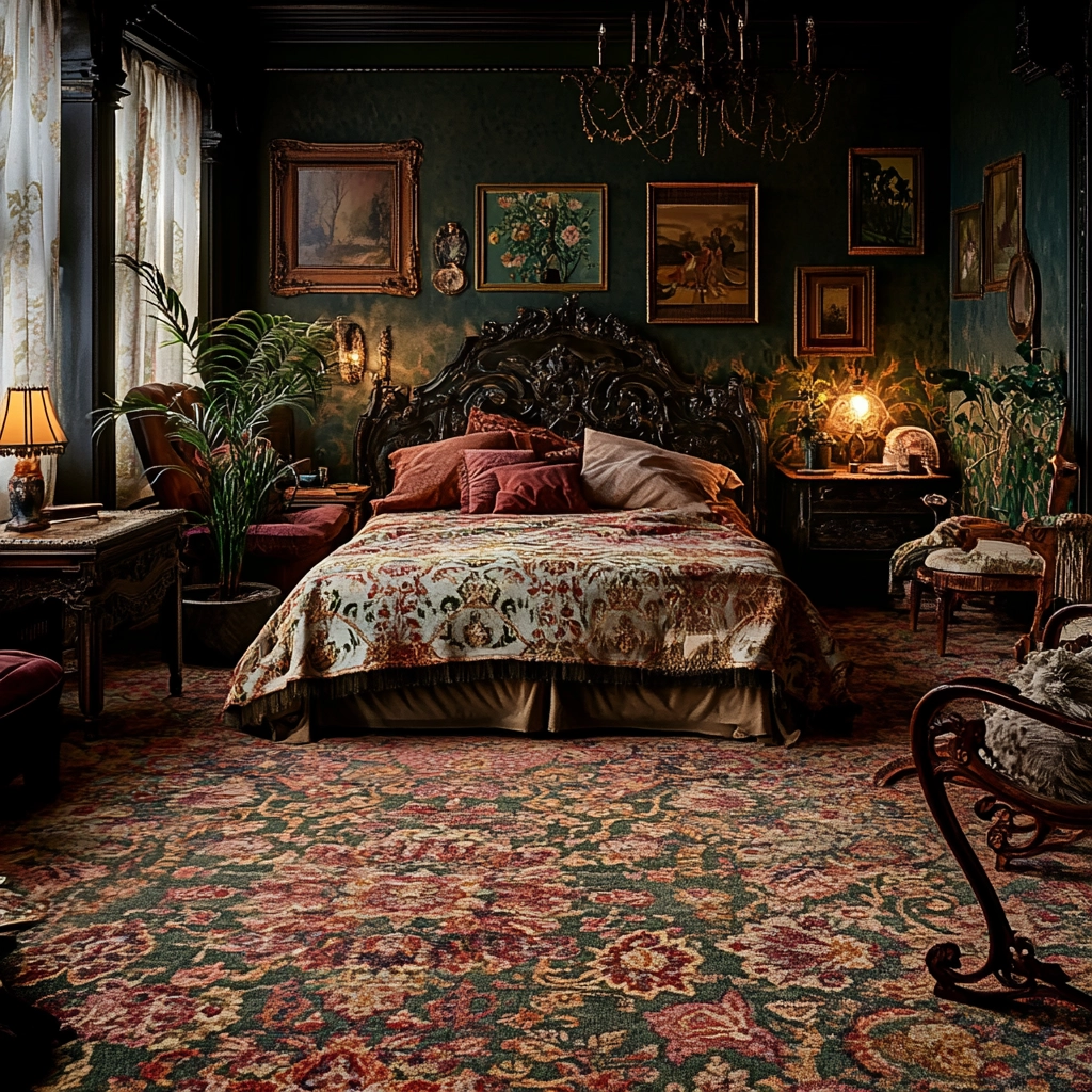 rug in carpeted bedroom 64