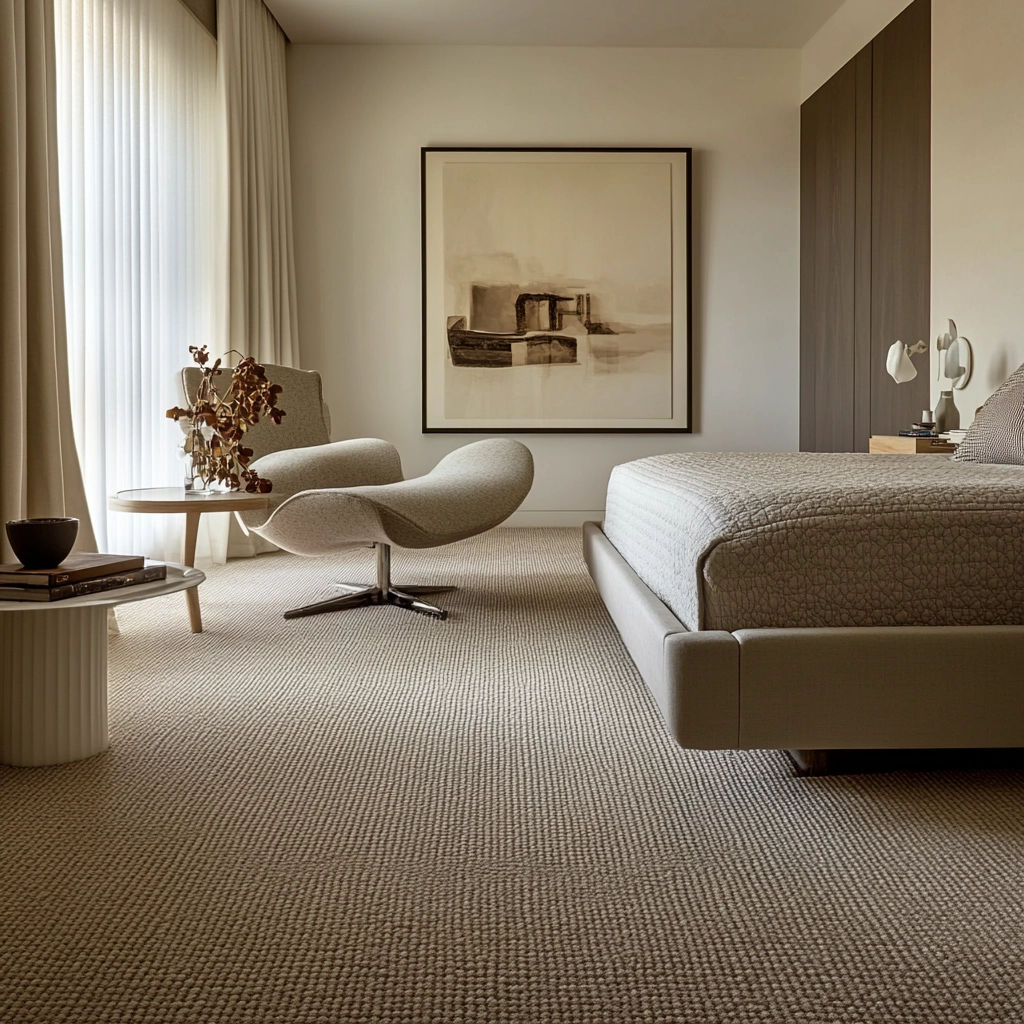 rug in carpeted bedroom 70