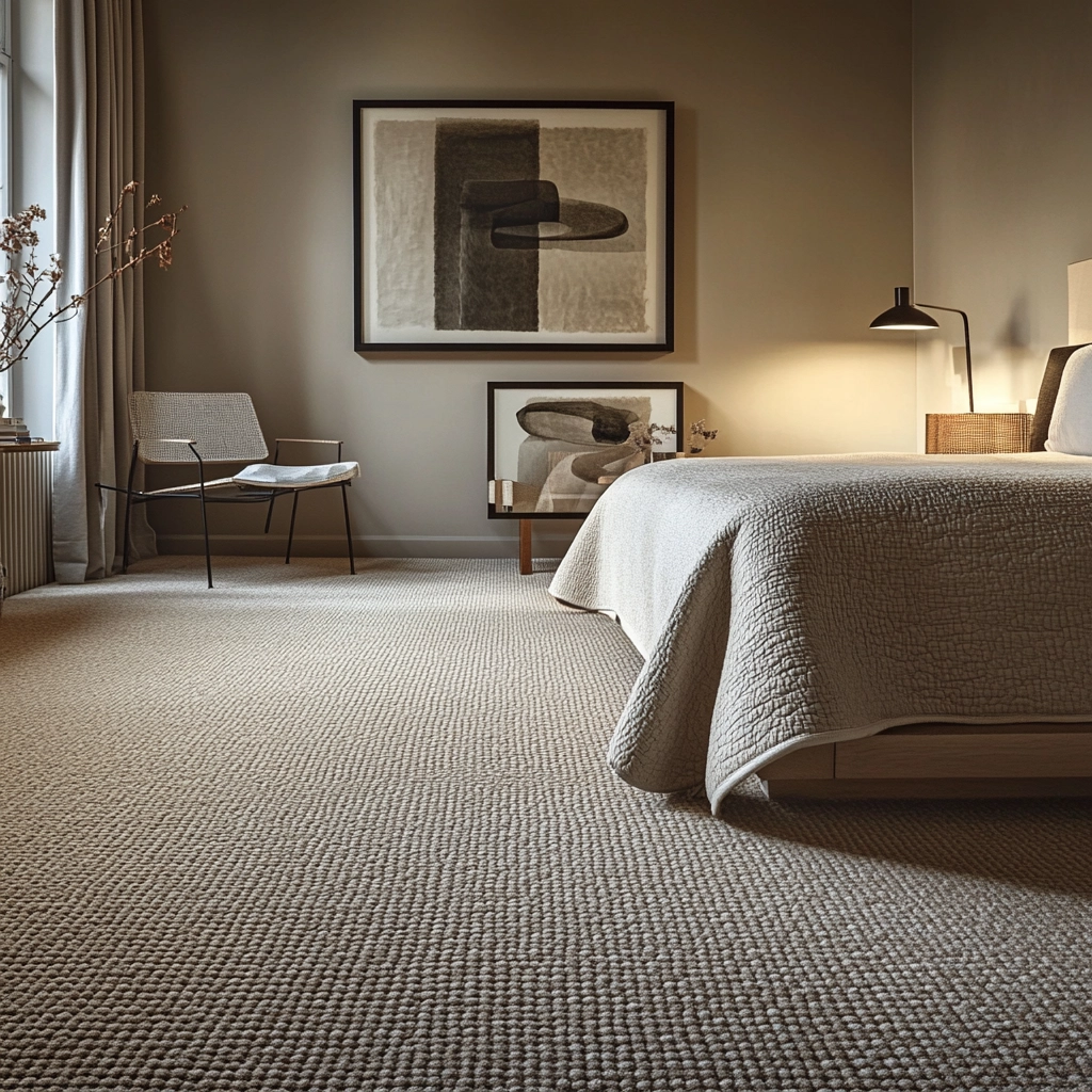 rug in carpeted bedroom 72