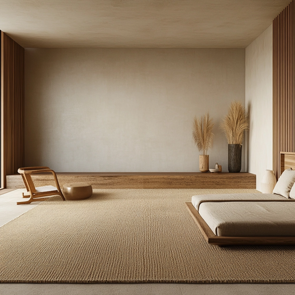 rug in carpeted bedroom 73