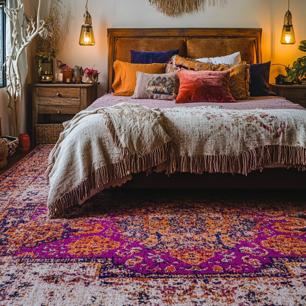 rug in carpeted bedroom 8
