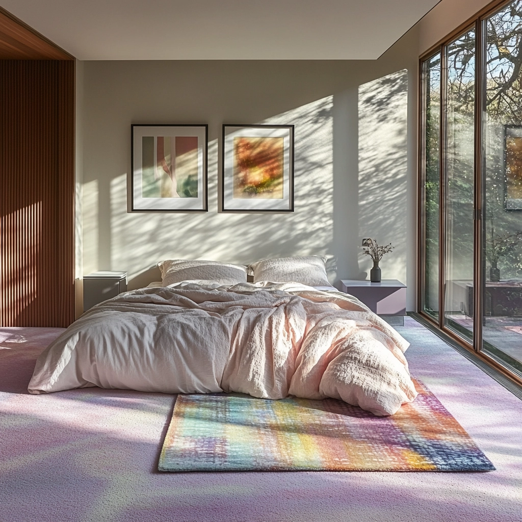 rug on carpet bedroom 11