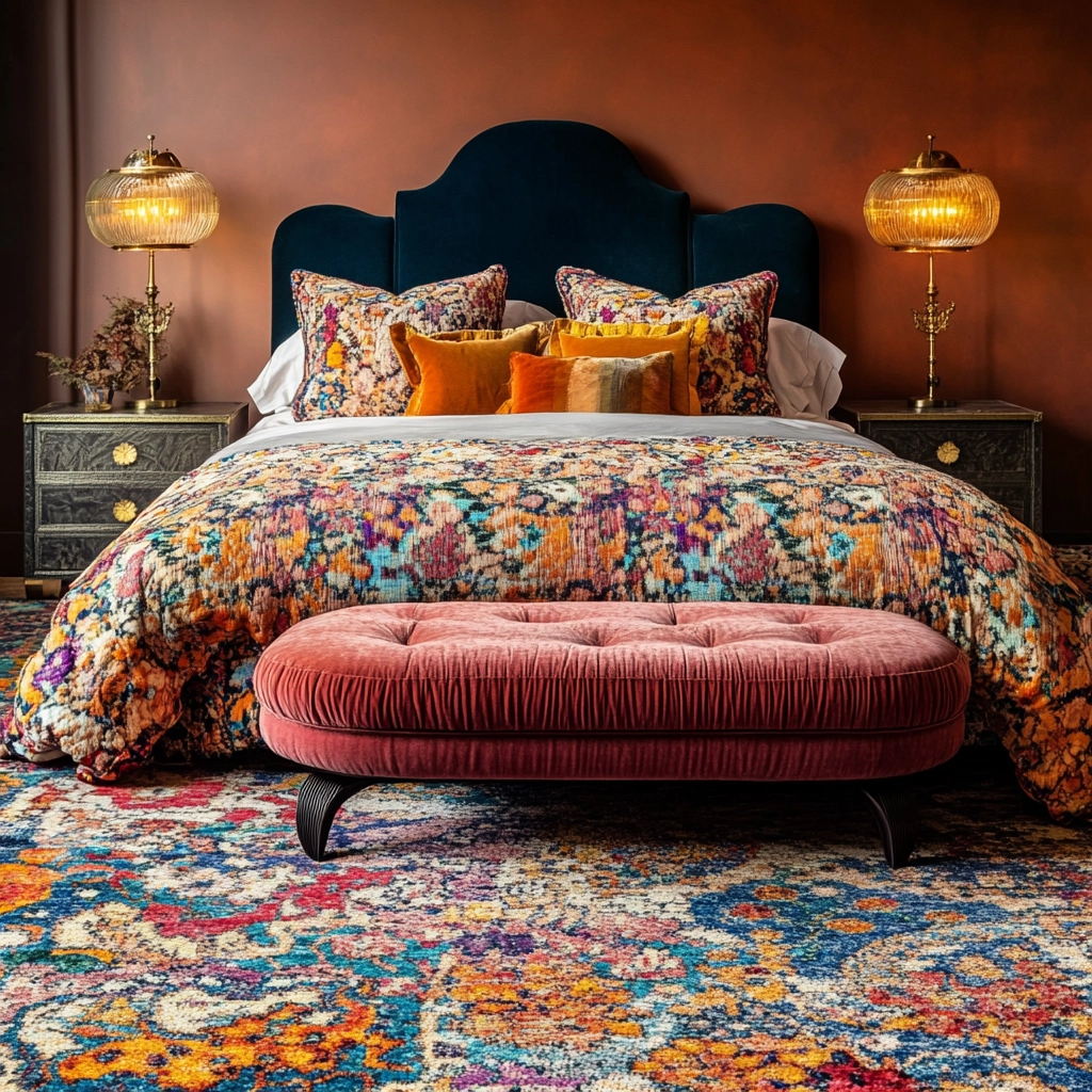 rug on carpet bedroom 41