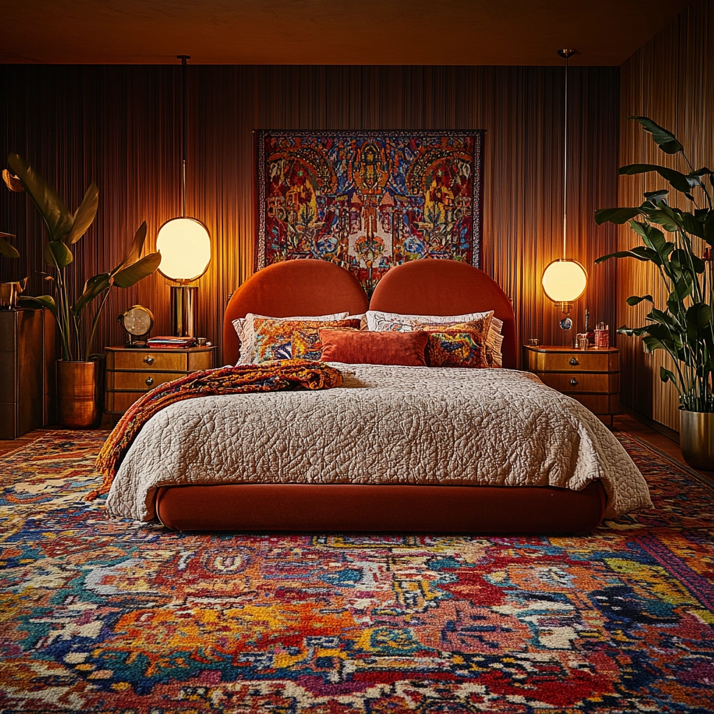 rug on carpet bedroom 44