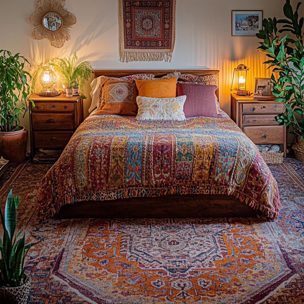 rug on carpet bedroom 5