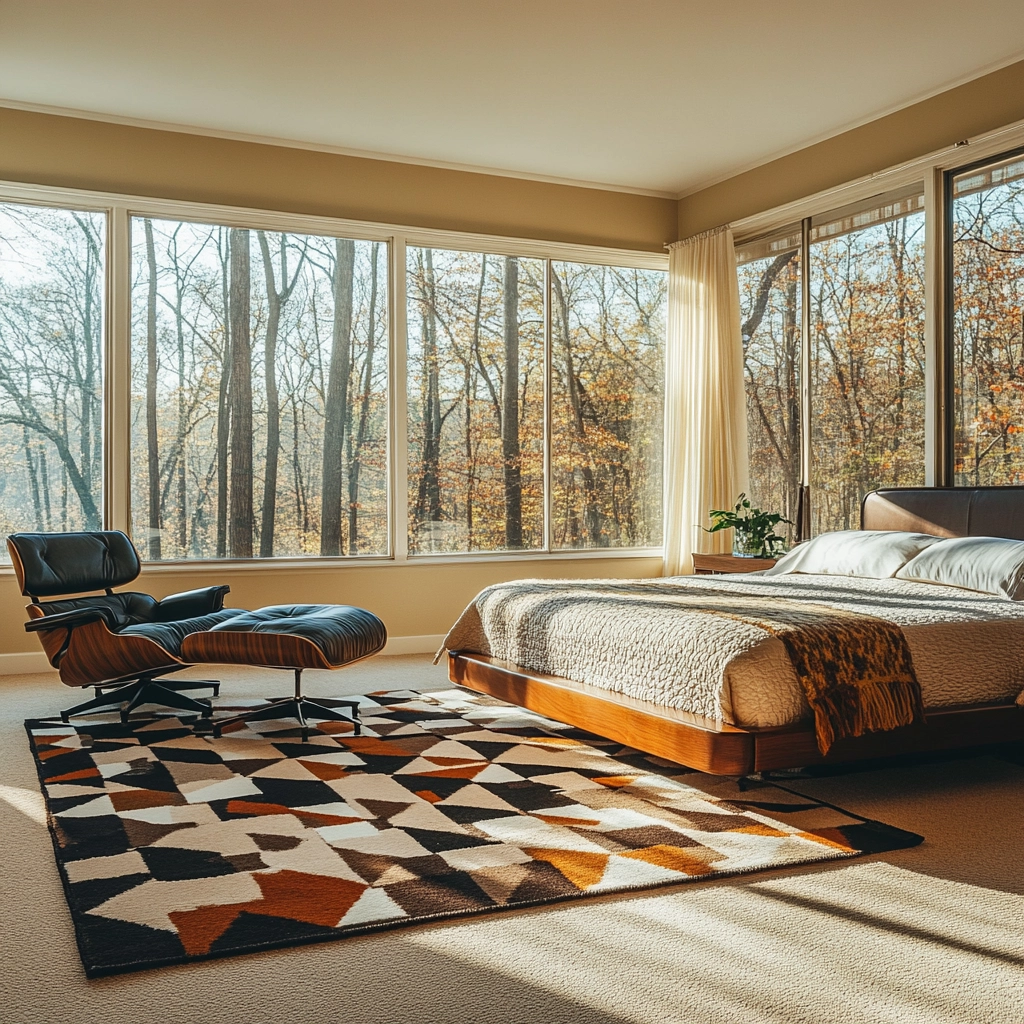 rug on carpet bedroom 59