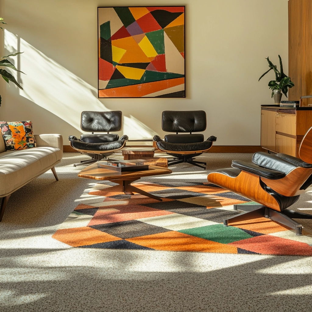 rug on carpet living room 15