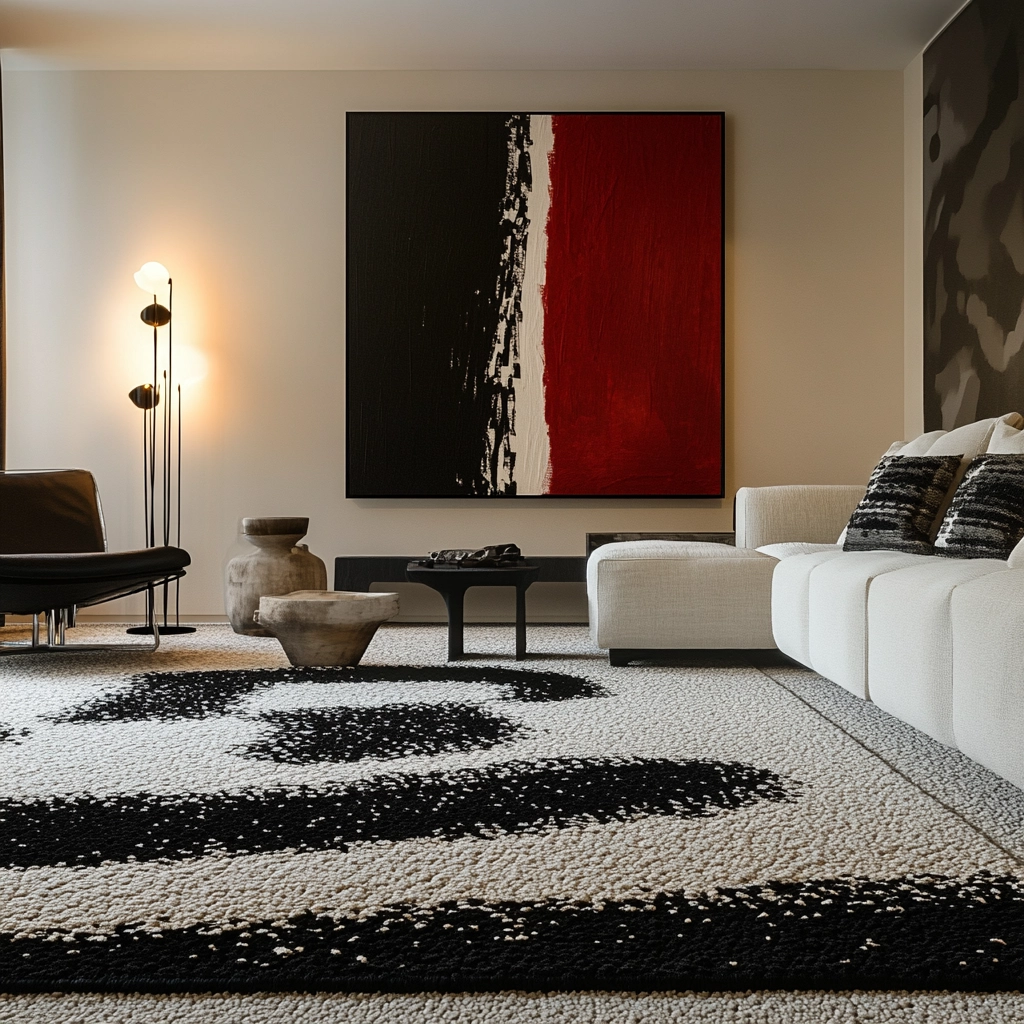 rug on carpet living room 22