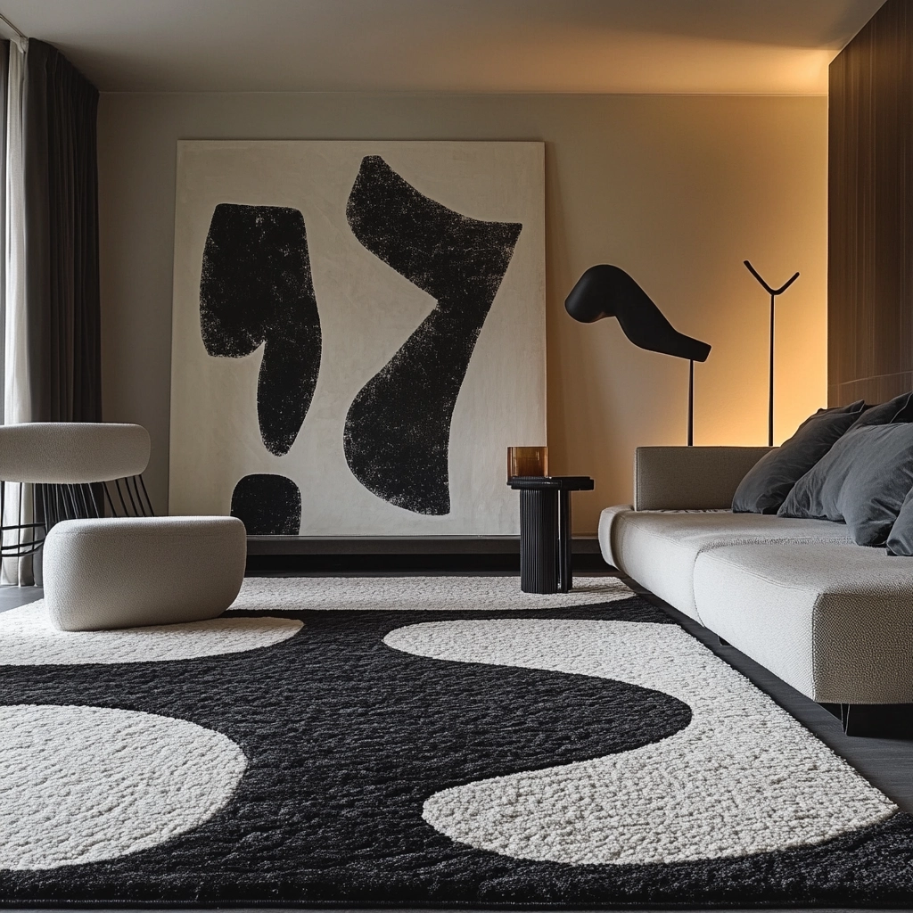 rug on carpet living room 23