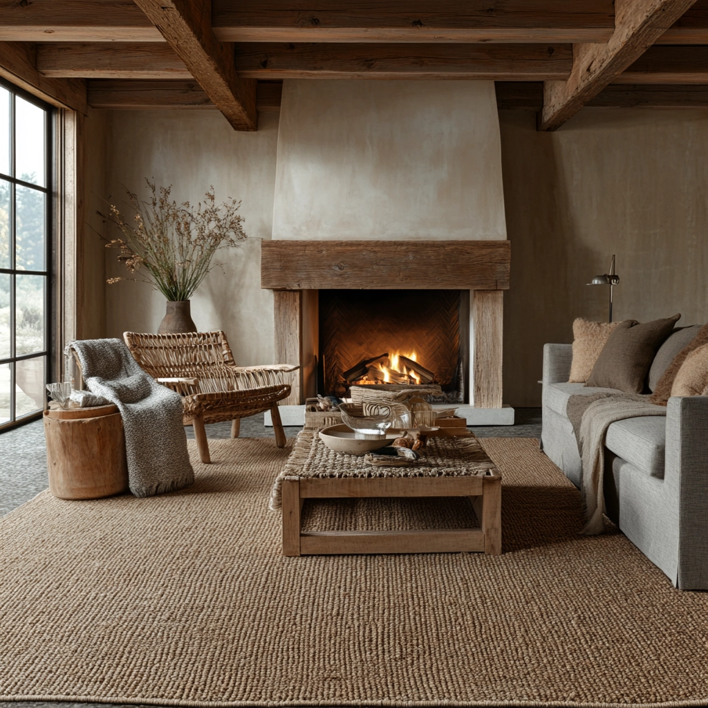 rug on carpet living room 29
