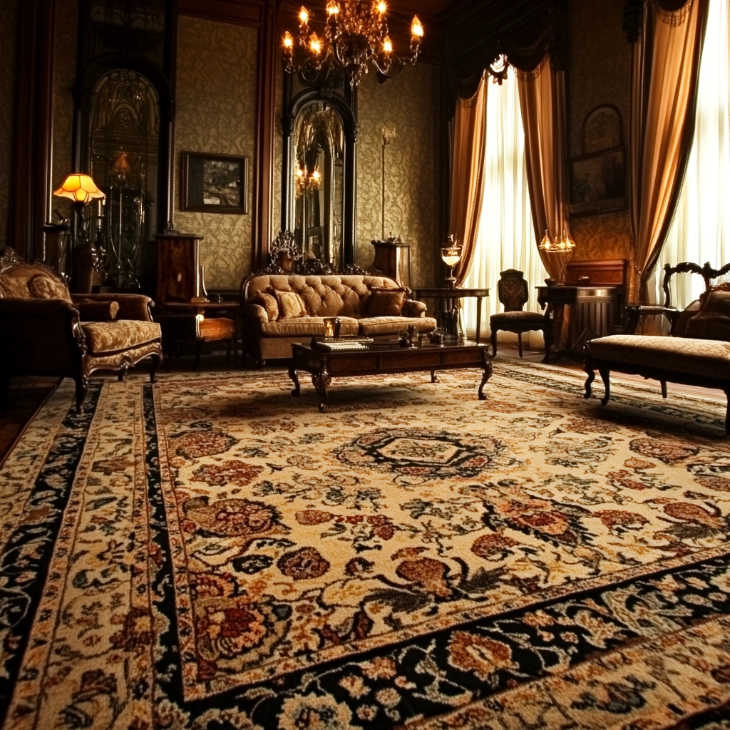 rug on carpet living room 34