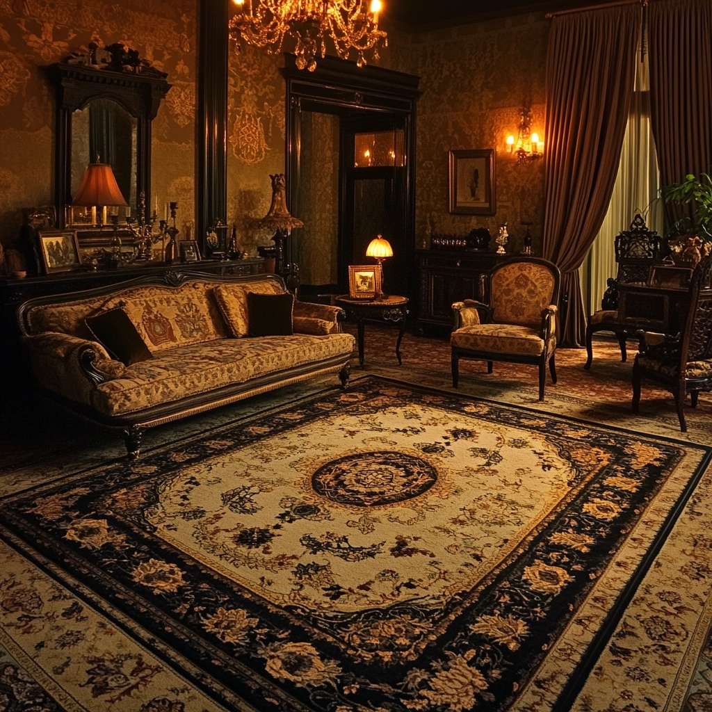 rug on carpet living room 35