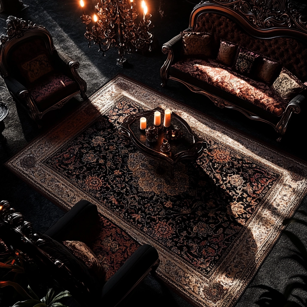 rug on carpet living room 37