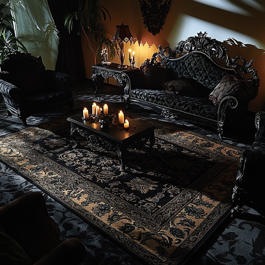 rug on carpet living room 39