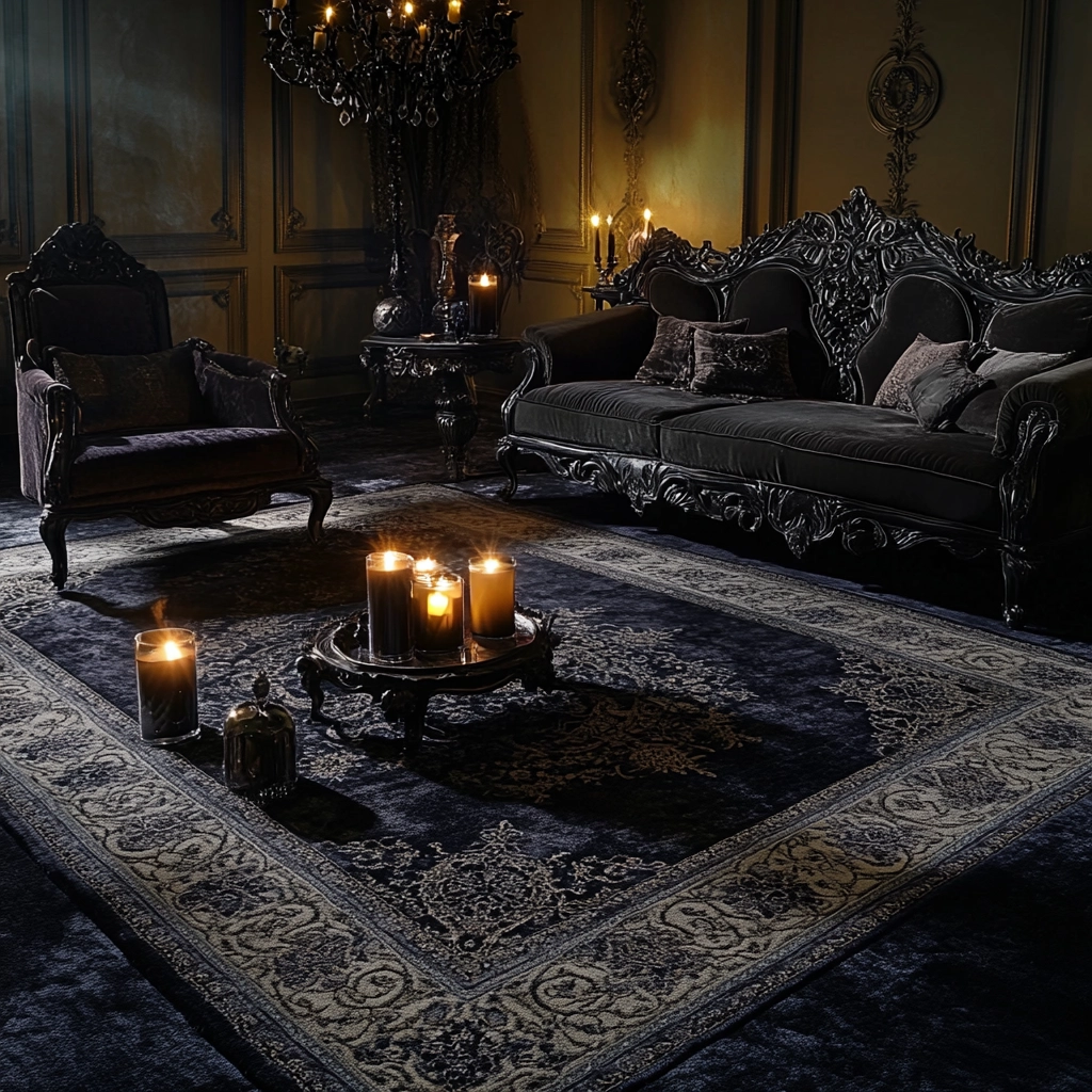 rug on carpet living room 40