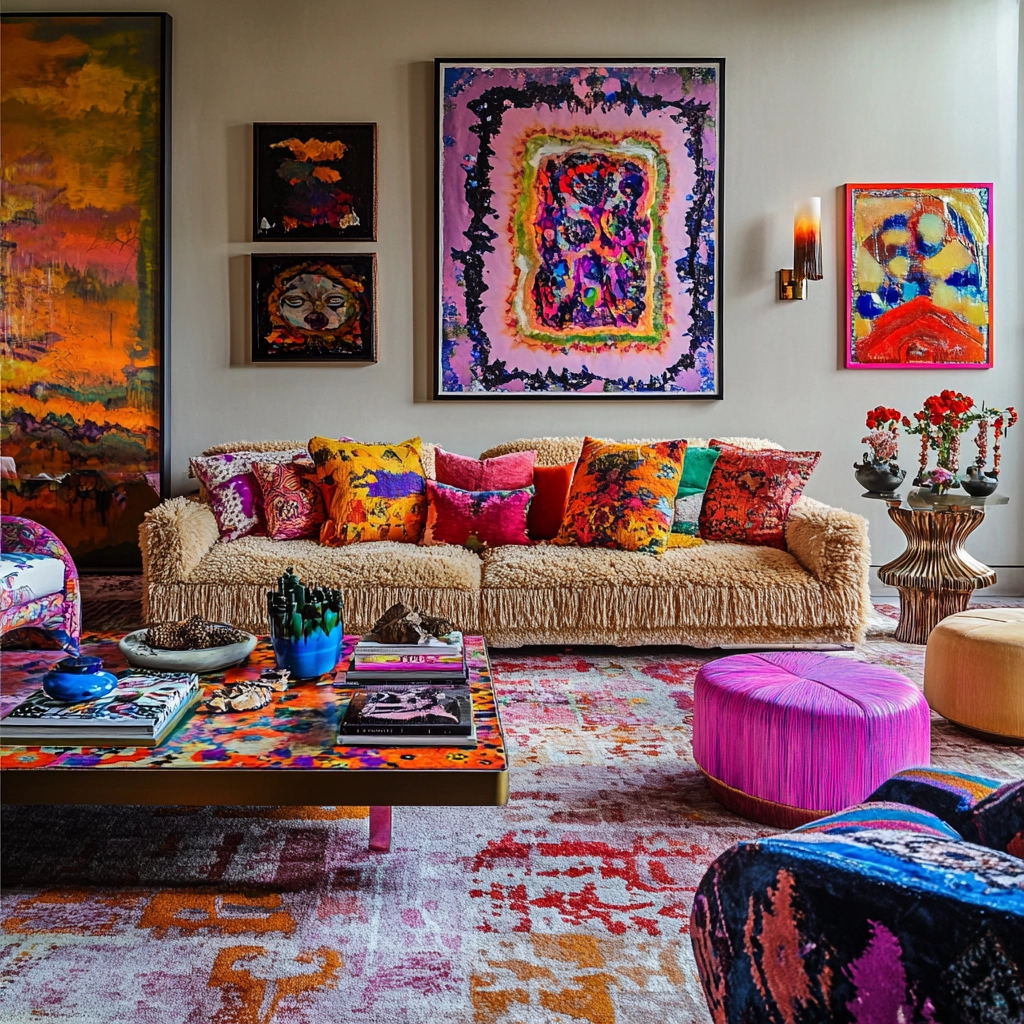 rug on carpet living room 45