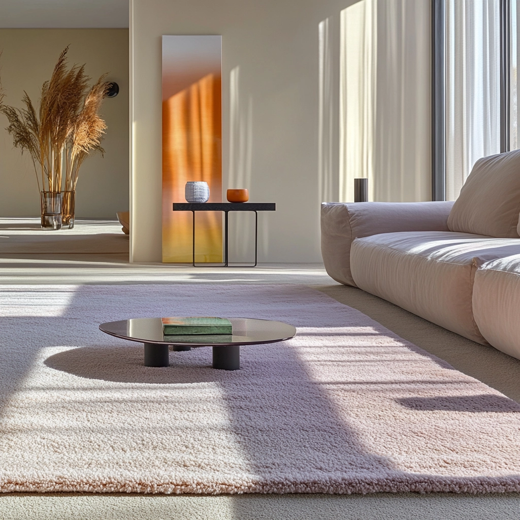 rug on carpet living room 55