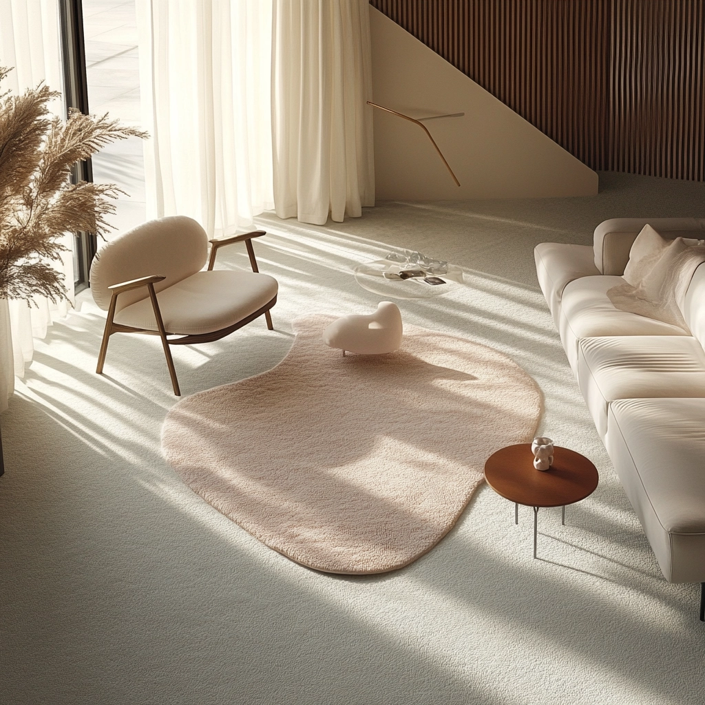 rug on carpet living room 56
