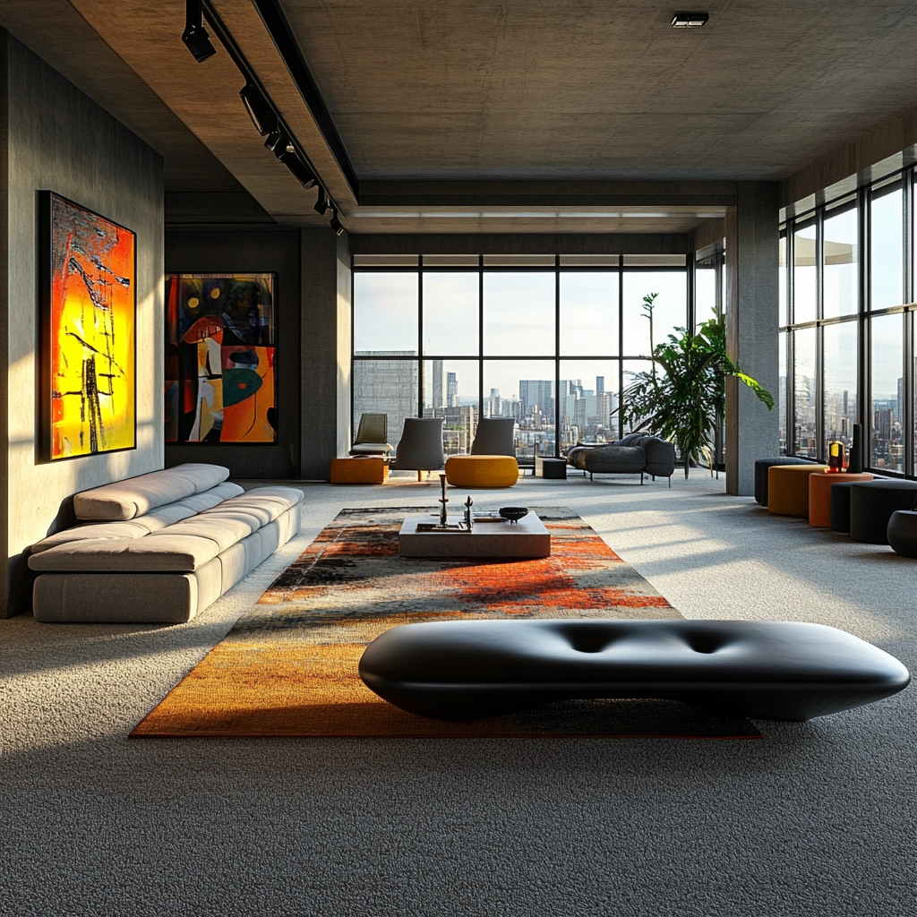 rug on carpet living room 75