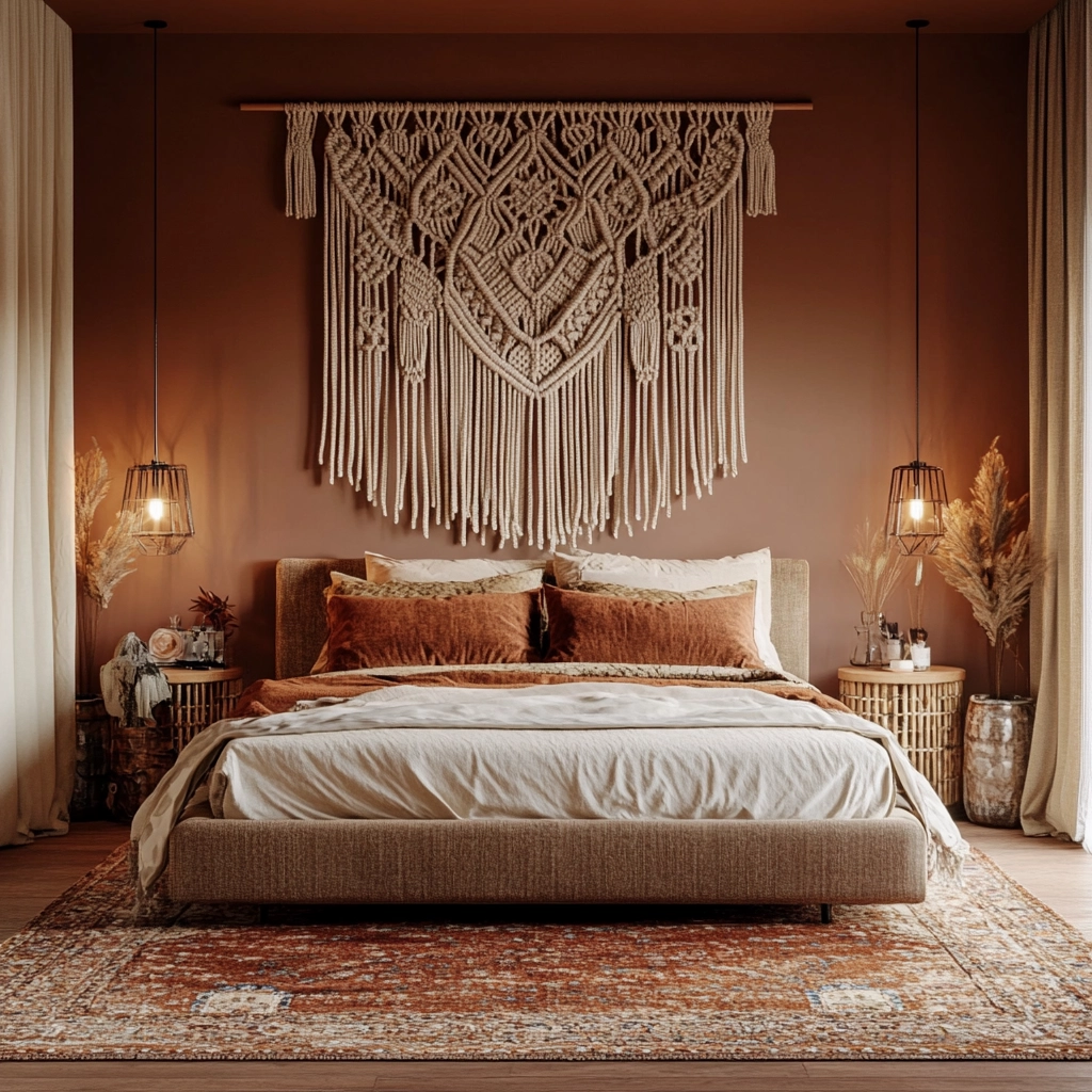 rust and beige bedroom 5